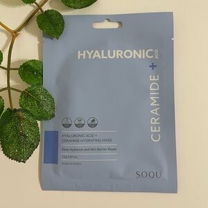 New 5/$18 SOQU Hyaluronic Ceramide Nutrition Sheet Face Mask